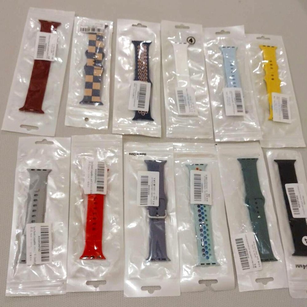 Wholesale Bulk Lot 12 NEW iPhone Compatible Smart Watch Bands Assorted Colors